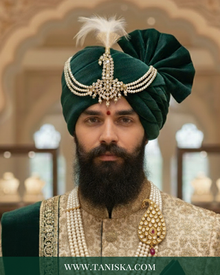The Grand Vizier | Ornate Kundan & Ivory Plume Kalgi