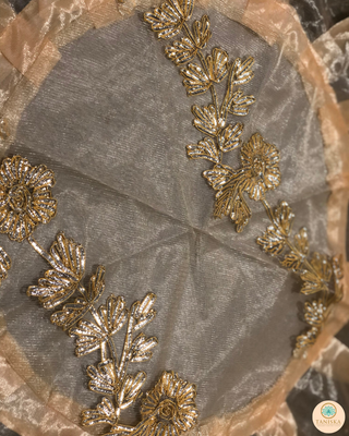 1 Golden Multi-Purpose DORI RUMAL (Gift Bag, Thaal Cover, Potli Bag - Perfect for: Indian Wedding, Shagan Ceremony, Chunni Charhana, Bridal Shower, Baby Shower, Maiyan, Weddings, Favors, Shaadi, Walima)