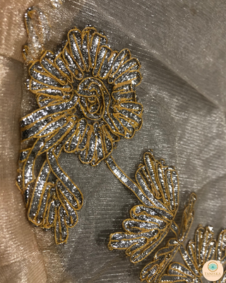 1 Golden Multi-Purpose DORI RUMAL (Gift Bag, Thaal Cover, Potli Bag - Perfect for: Indian Wedding, Shagan Ceremony, Chunni Charhana, Bridal Shower, Baby Shower, Maiyan, Weddings, Favors, Shaadi, Walima)