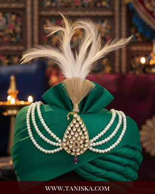 Imperial Kundan & Pearl Crest Kalgi