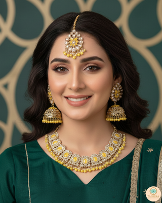 The Radiant Aavya Citrine Necklace Set