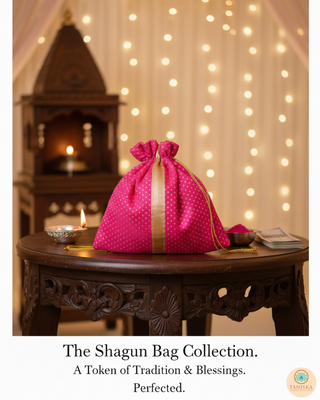 1 Hot Pink Multi-Purpose DORI RUMAL (Gift Bag, Thaal Cover, Potli Bag - Perfect for: Indian Wedding, Shagan Ceremony, Chunni Charhana, Bridal Shower, Baby Shower, Maiyan, Weddings, Favors, Shaadi, Walima)