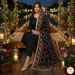 The Kashmiri Raat Phulkari Dupatta