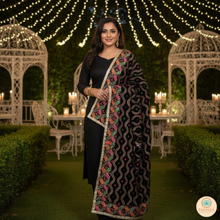 The Kashmiri Raat Phulkari Dupatta