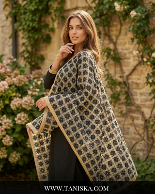 Midnight Bloom Heritage Phulkari