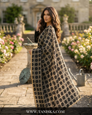 Midnight Bloom Heritage Phulkari