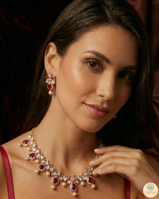 The Verra Necklace Set (Red)