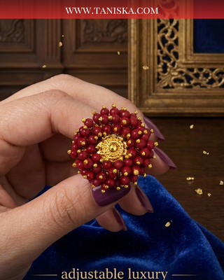 The Royal Maroon Guldasta Ring