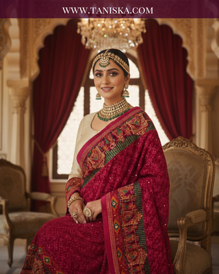 The Dholi Baarat Phulkari Dupatta