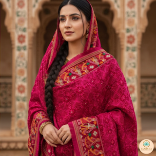 The Dulha-Dulhan Phulkari Dupatta