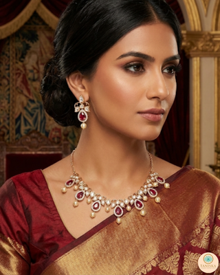 The Verra Necklace Set (Red)