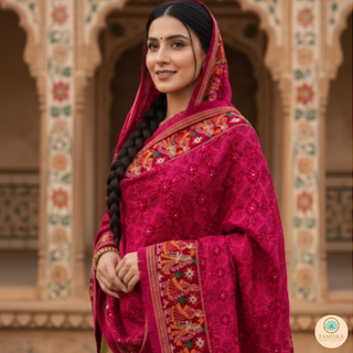 The Dulha-Dulhan Phulkari Dupatta