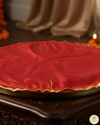 1 Red Multi-Purpose DORI RUMAL (Gift Bag, Thaal Cover, Potli Bag - Perfect for: Indian Wedding, Shagan Ceremony, Chunni Charhana, Bridal Shower, Baby Shower, Maiyan, Weddings, Favors, Shaadi, Walima)