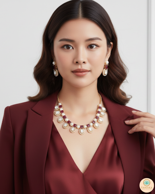 The Verra Necklace Set (Red)