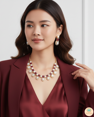 The Verra Necklace Set (Red)