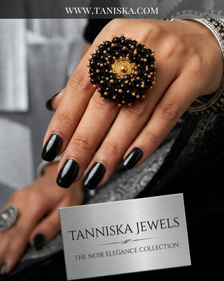 The Noir Radiance Statement Ring
