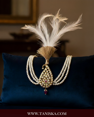 Imperial Kundan & Pearl Crest Kalgi