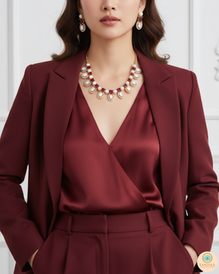 The Verra Necklace Set (Red)