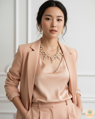 The Verra Necklace Set (Peach)