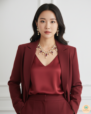 The Verra Necklace Set (Red)