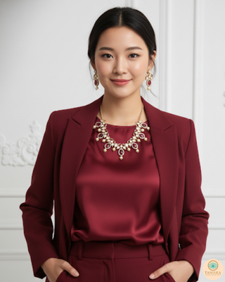 The Verra Necklace Set (Red)