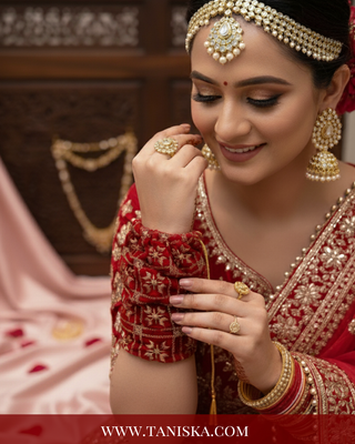 Embroidered Red Velvet Chooda Covers with Gold Threadwork – Bridal Trousseau Accessories