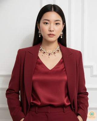 The Verra Necklace Set (Red)