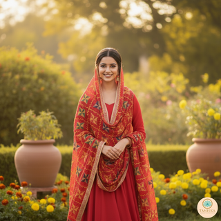The Rose Garden Phulkari Dupatta