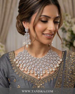 The Victoria Silver & Pearl Choker Set