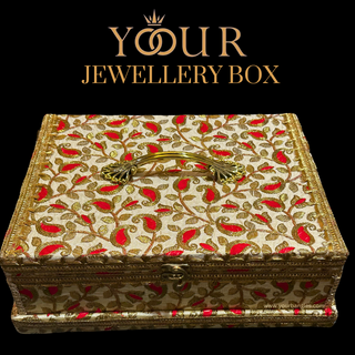Handcrafted Embroidered Indian Jewelry Box – Decorative Keepsake Organizer