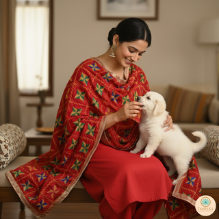 The Rose Garden Phulkari Dupatta