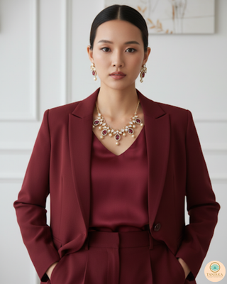The Verra Necklace Set (Red)