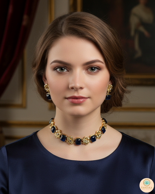 Navy SIMPLE Necklace Set