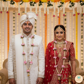 Pink Bride-Groom Mala
