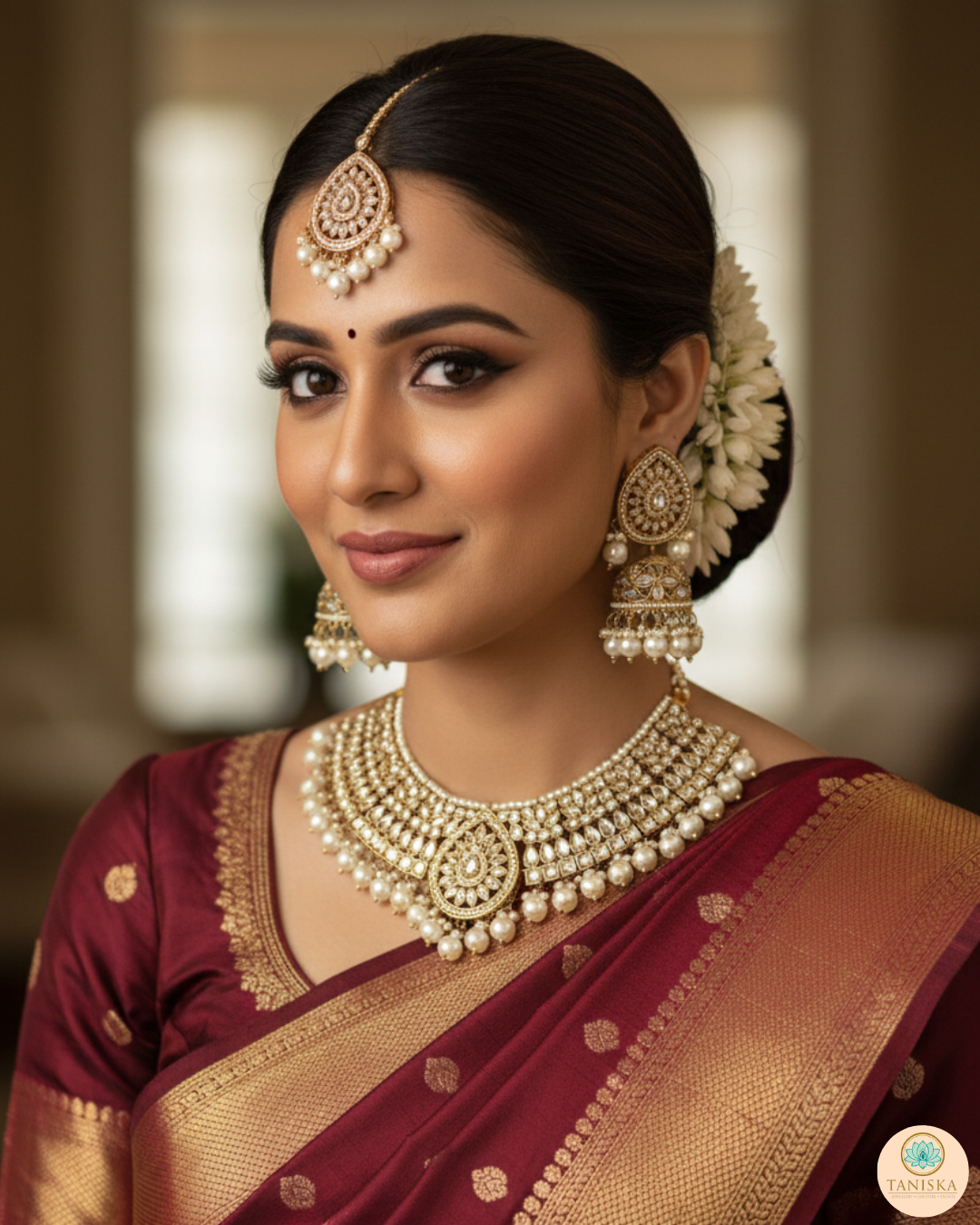 Golden 1 Traditional Necklace Set - Antique Gold