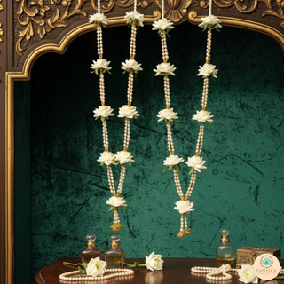 White Bride-Groom Mala