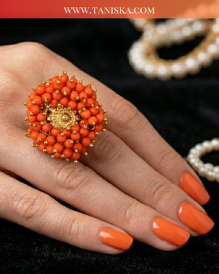 The Saffron Marigold Cluster Ring