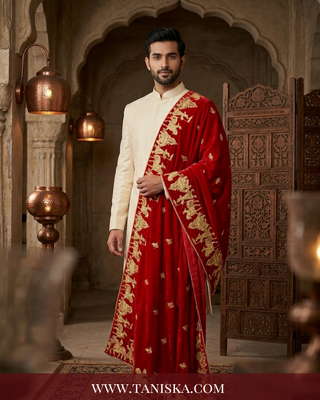 The Royal Heritage Barat Velvet Shawl