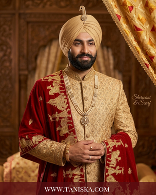 The Royal Heritage Barat Velvet Shawl