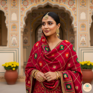 The Royal Ruby Phulkari Dupatta