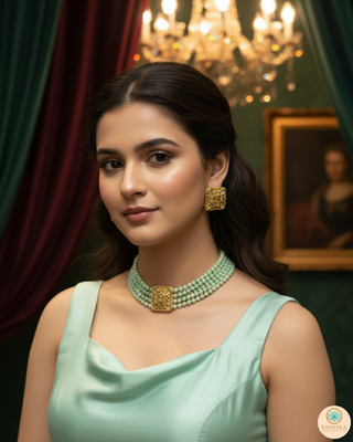 SIMPLE Choker Necklace Set - Mint