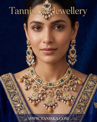 Azure Royale Kundan & Pearl Jewelry Set