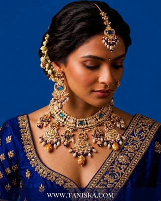 Azure Royale Kundan & Pearl Jewelry Set