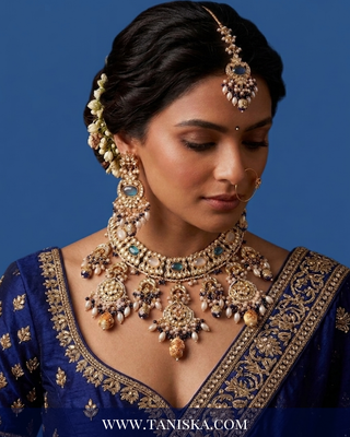 Azure Royale Kundan & Pearl Jewelry Set