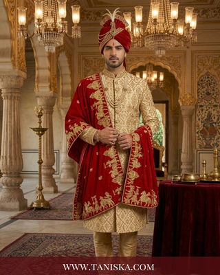 The Royal Heritage Barat Velvet Shawl