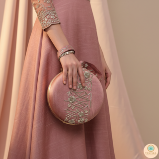 The Dusky Rose Bloom Clutch Bag