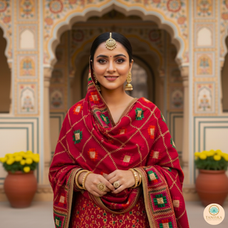The Royal Ruby Phulkari Dupatta