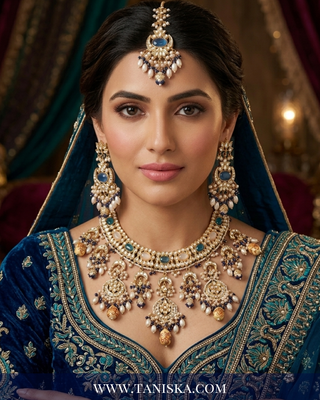 Azure Royale Kundan & Pearl Jewelry Set