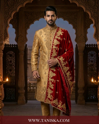 The Royal Heritage Barat Velvet Shawl