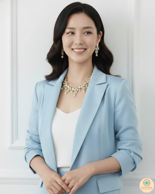 The Verra Necklace Set (Baby Blue)